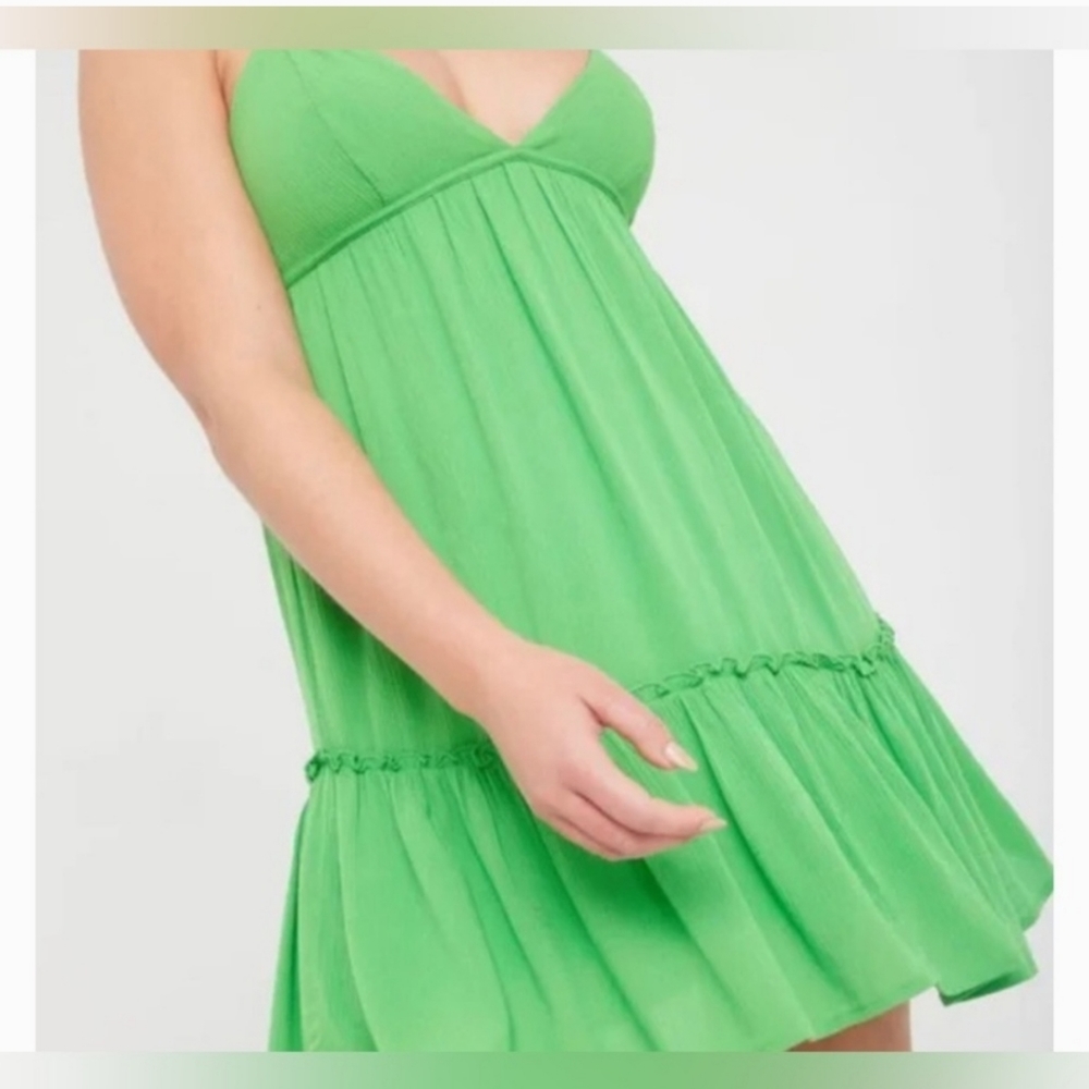 Garage green babydoll dress
